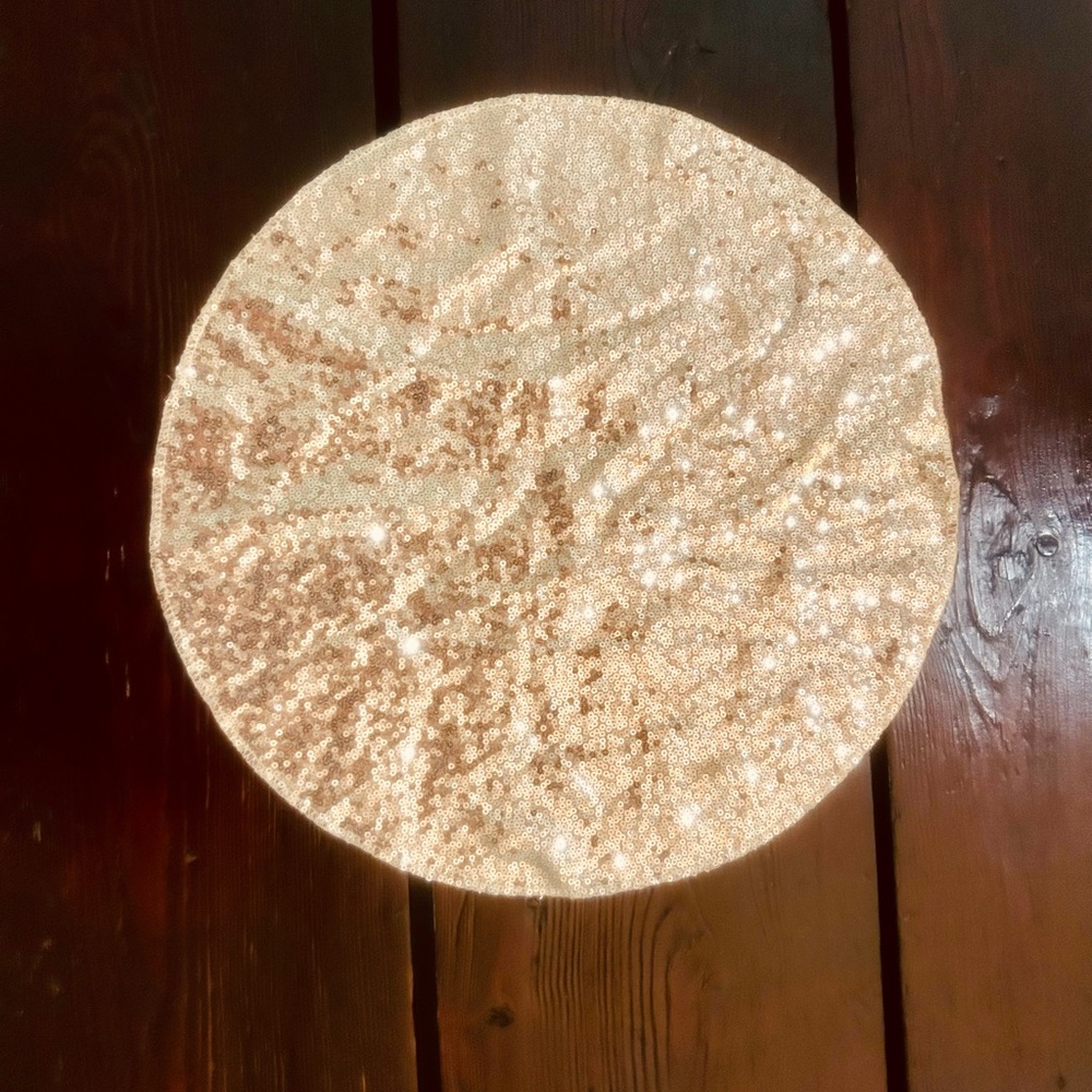 Party Light sequence rose gold place mats